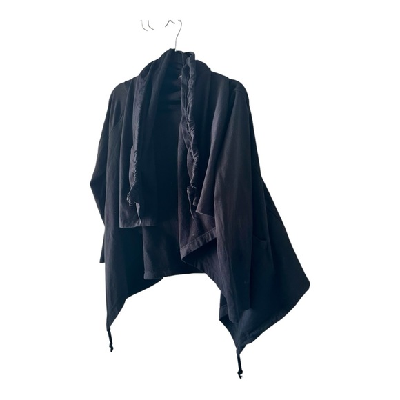 Allen B By Allen Schwartz Women's Black Cardigan Cotton Hoodie Size M - Picture 1 of 10